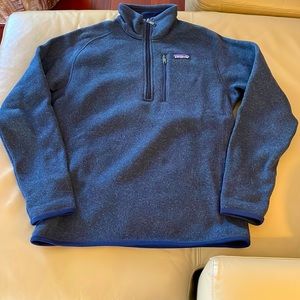 Patagonia Men’s Small half-zip pullover blue fleece